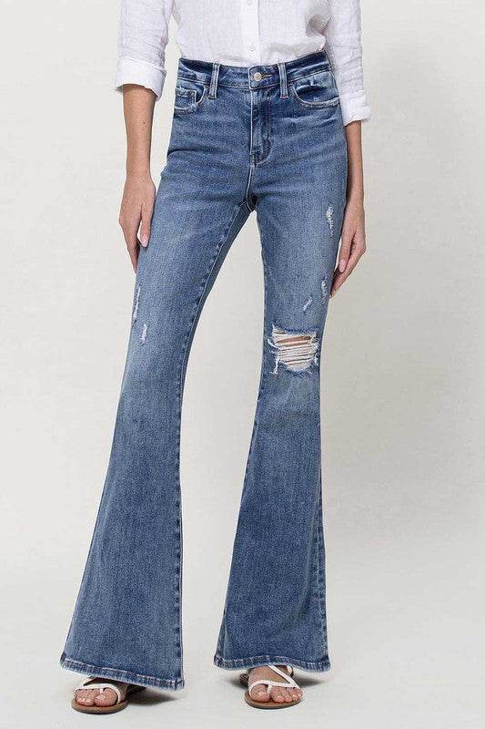 Vervet- Conscious- High Rise Long Flare Jean