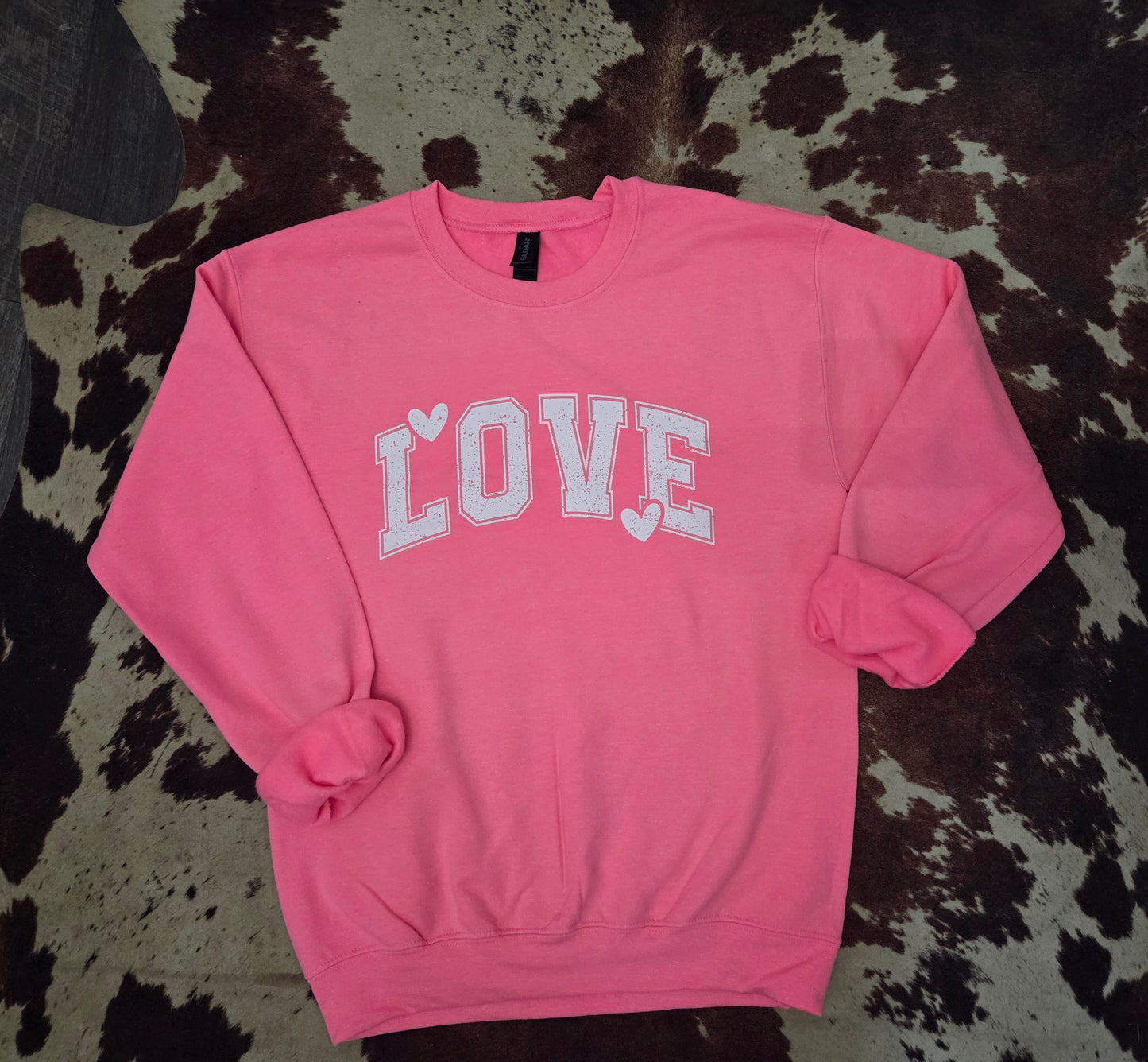 Love Sweatshirt- Hot Pink