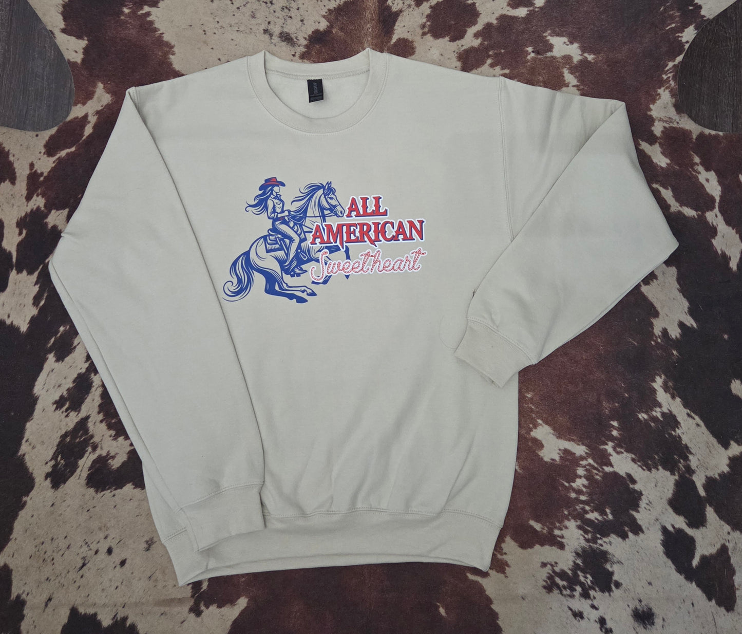 All American Sweetheart Sweatshirt- Sand