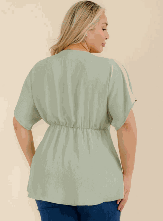V-neck Plus Size Tunic Top