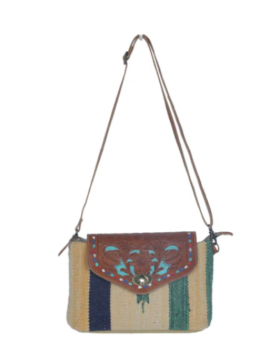 MYRA-Beamy Rays Hand-Tooled Bag