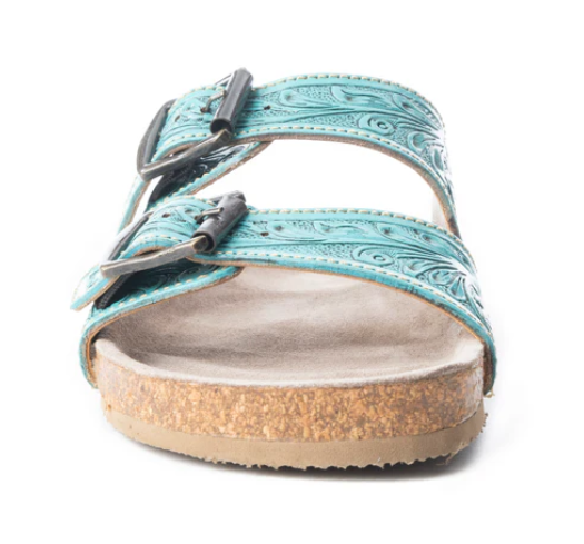 MYRA- Wildlfower Wanderer Sandals In Turquoise