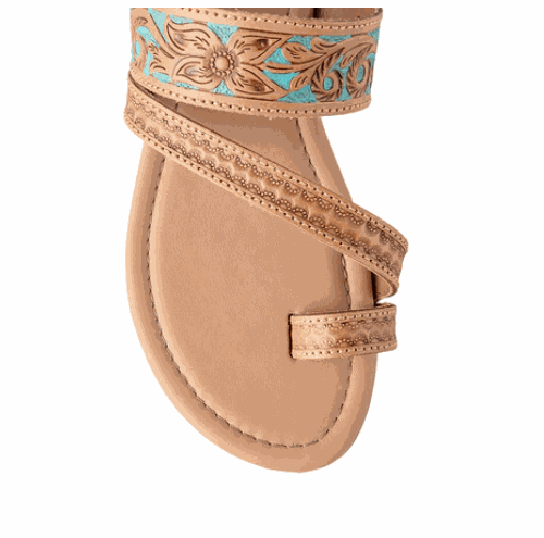 MYRA- Lannie Mae Sandals in Honey
