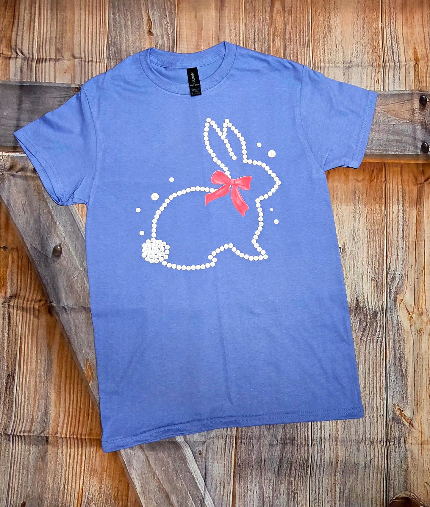 Pearl Bunny with Bow Graphic T-Shirt