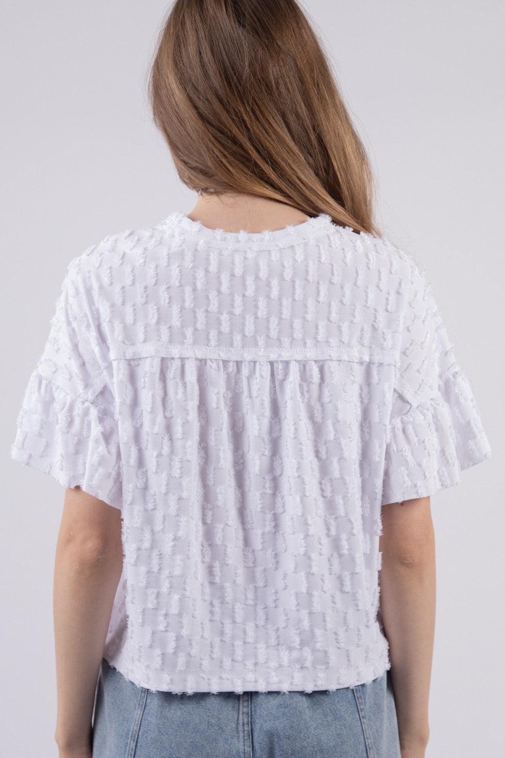 Textured Knit Casual Top