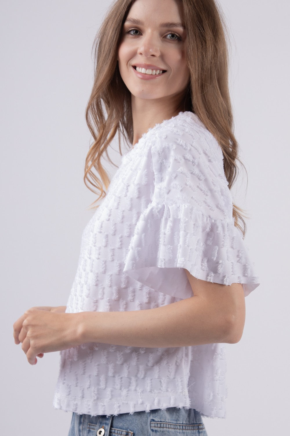 Textured Knit Casual Top