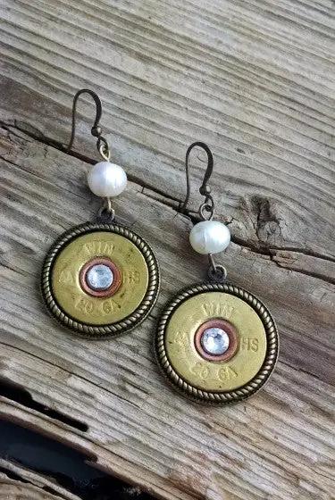 20 Gauge Shotgun Pearl Earrings
