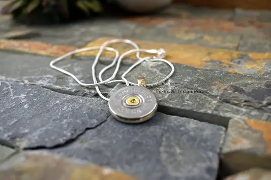 20 Gauge Winchester Nickel Shotgun Necklace