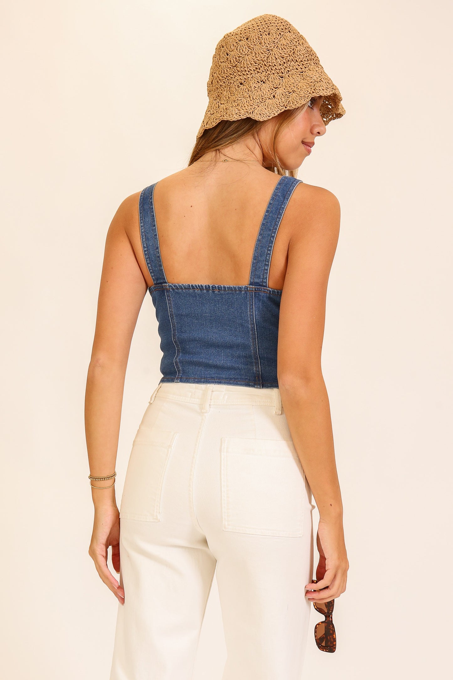 Rodeo Romance Denim Corset Ves