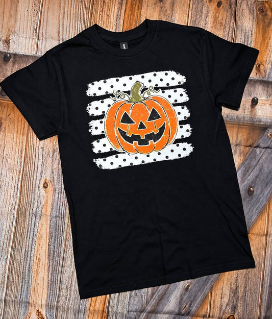 Jack-o'-Lantern Polka Dot Tee