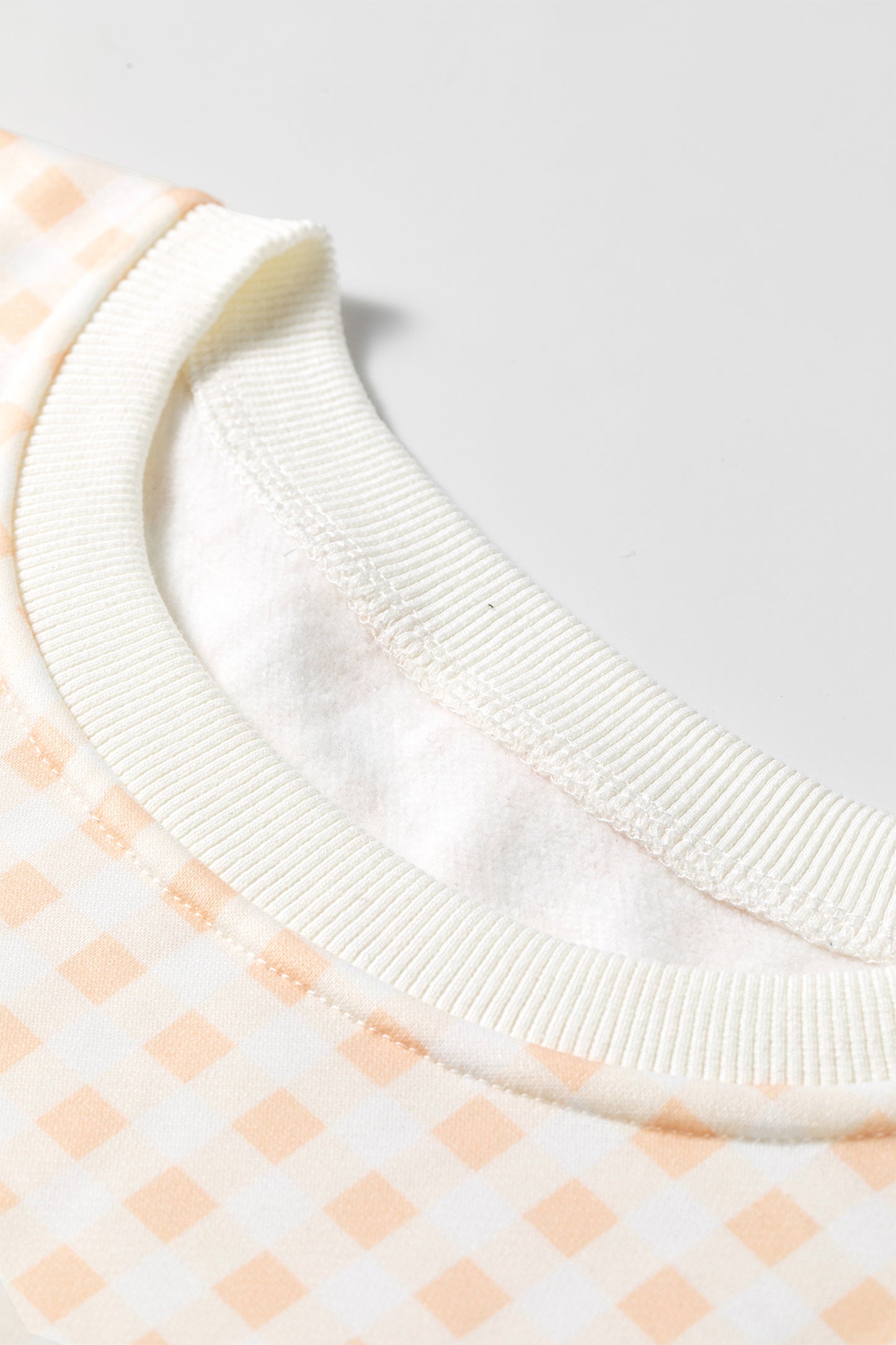 Gingham Matching Set — Pullover & Drawstring Shorts