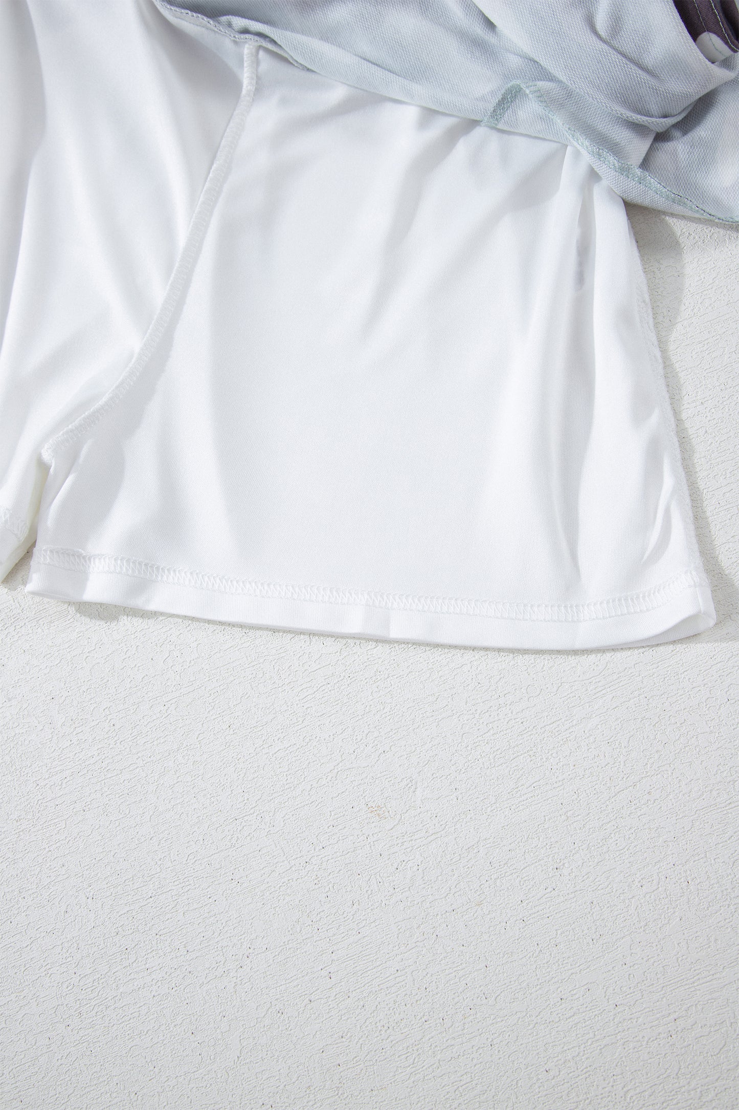 Green camouflage mini skort lining detail