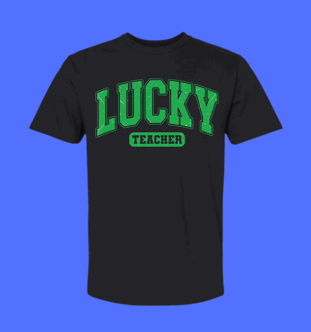 Lucky Teacher St. Patrick's Day shirt with playful design for teachers