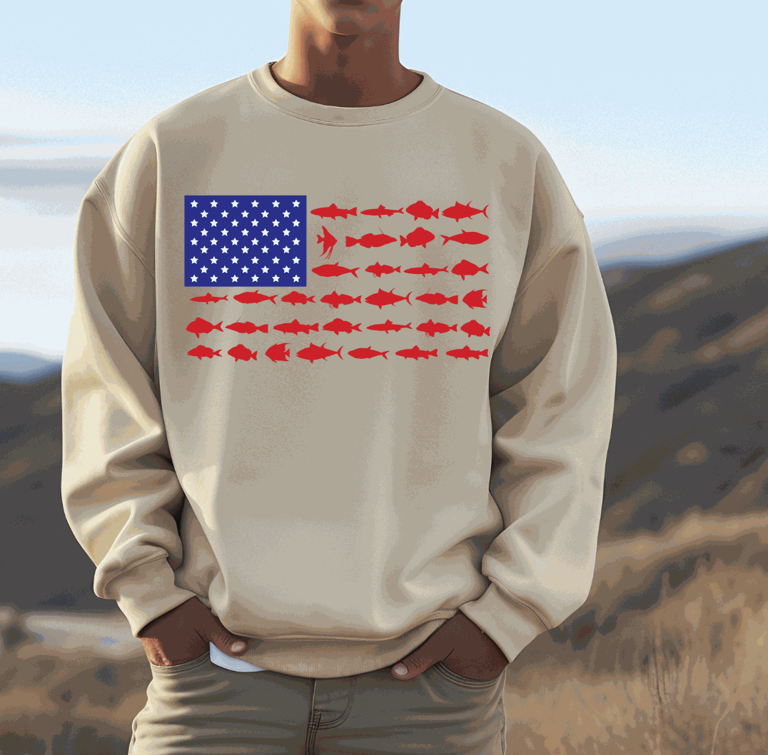 American Fish Flag