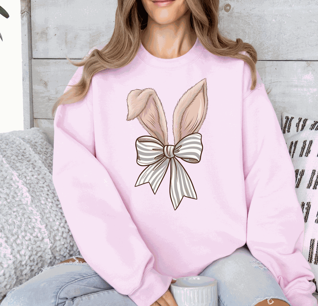 Brown Bow With Bunny Ears