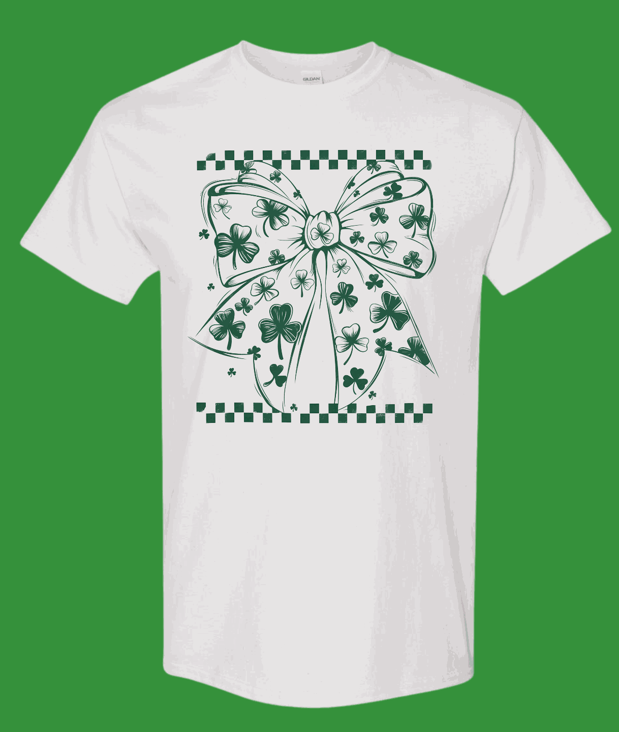 Green St. Patrick's Day Coquette Bow festive shirt for celebration