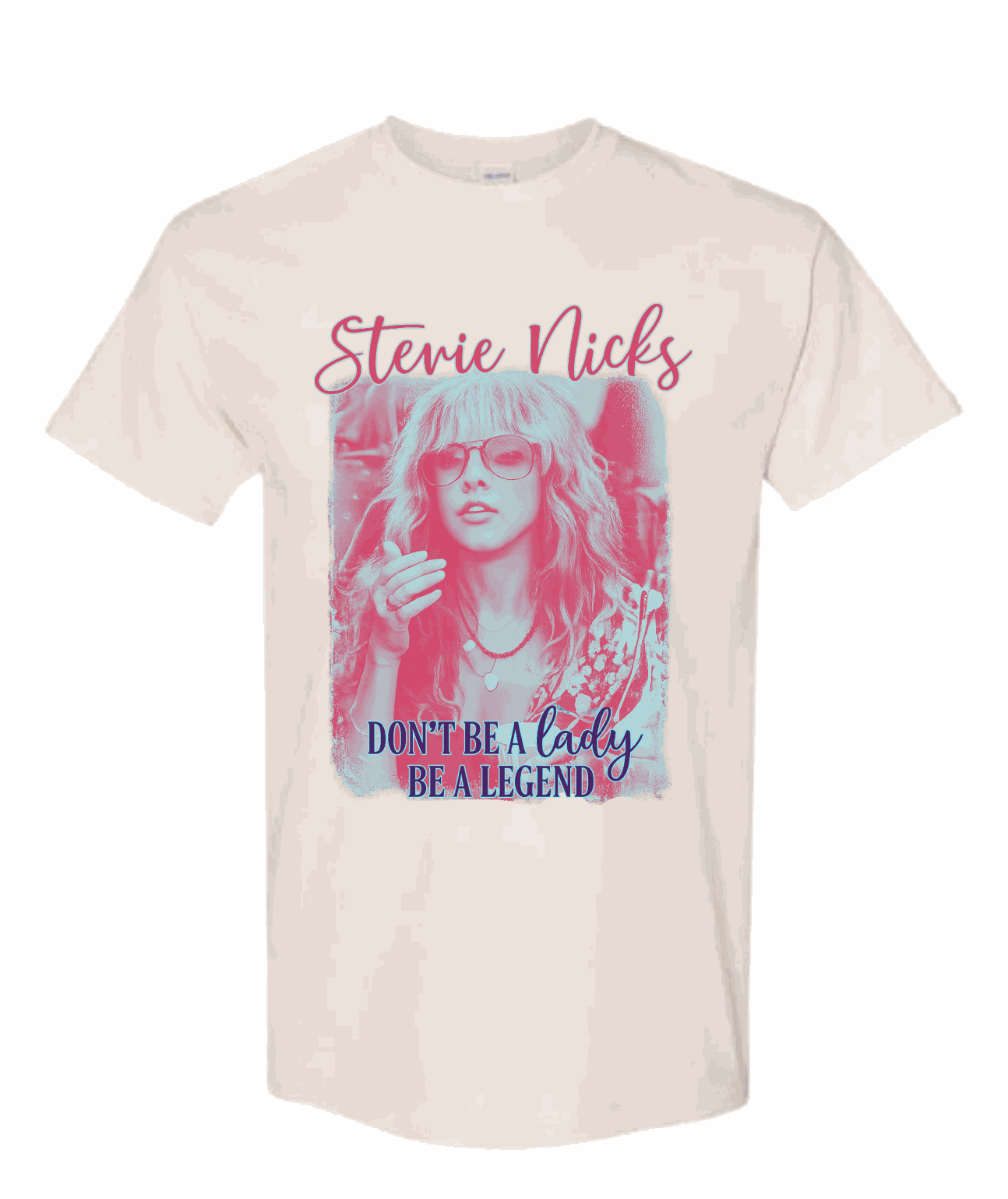 Natural color Stevie Nicks Graphic Tee styled with boho accessories and casual wear
