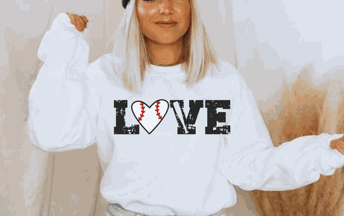 Love Tshirt baseball fan quirky design comfortable fit