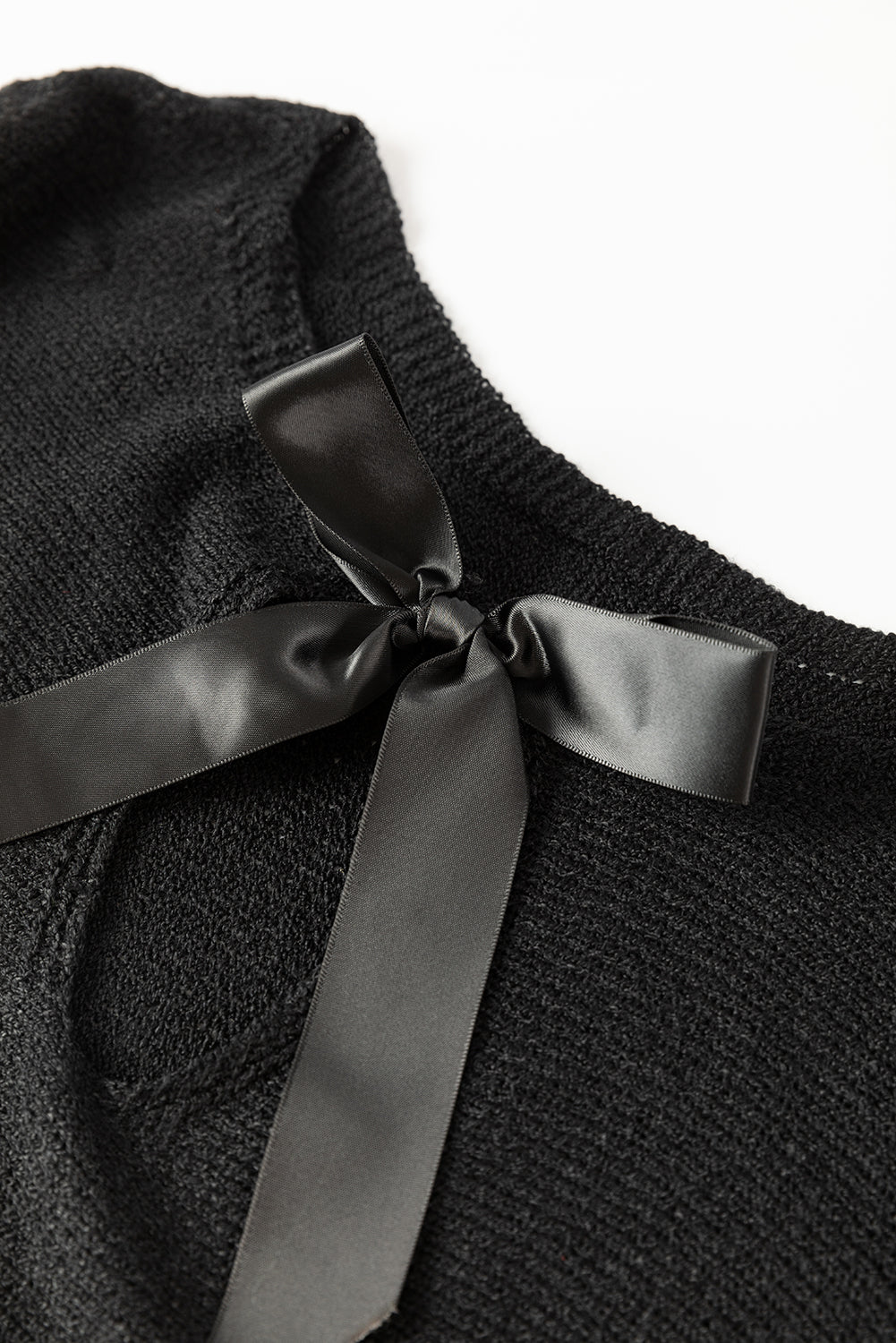 Ribbon Bow Knot Dolman Sleeve Sweater
