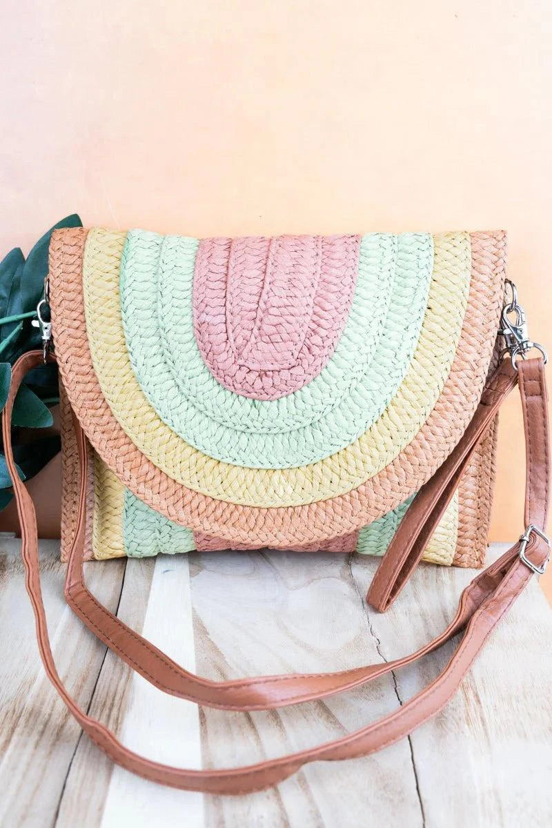 Boho Woven Crossbody Clutch