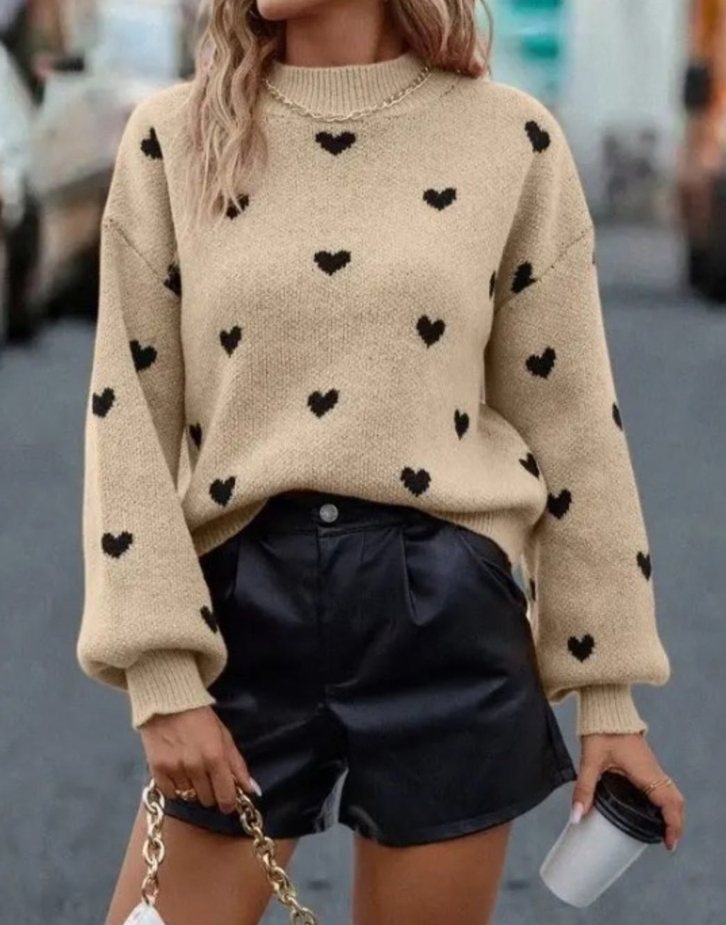 All Over Heart Sweater