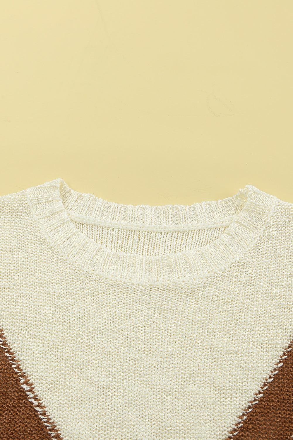 Multicolor Chevron Casual Drop Shoulder Knit Sweater
