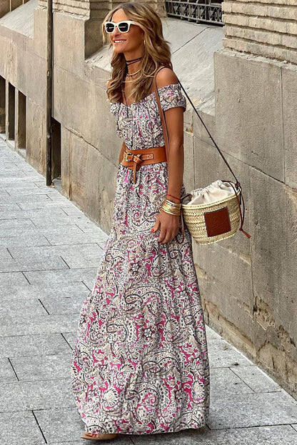 Pink Boho Paisley Print