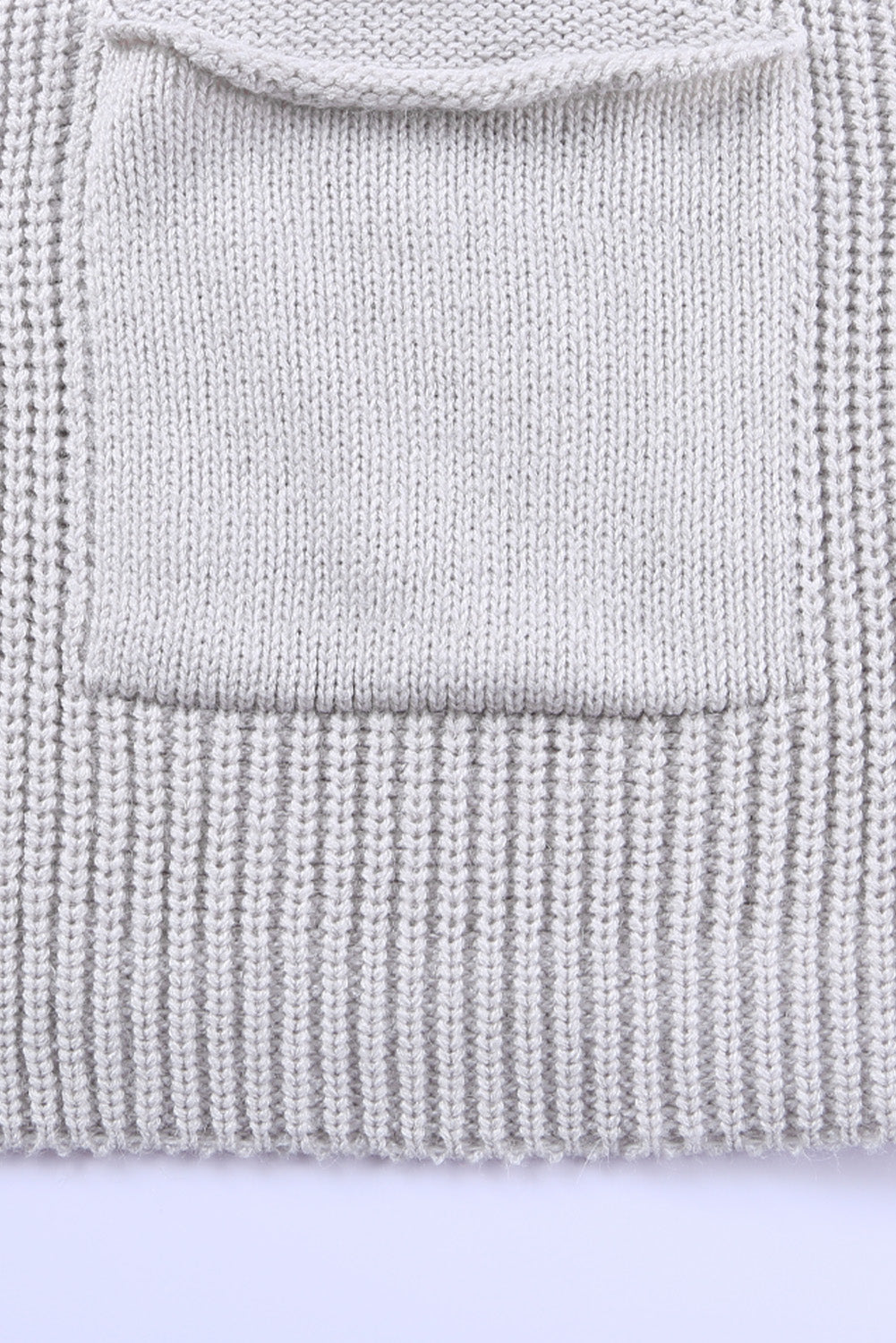 Khaki Batwing Sleeve Pocket Oversized Cable Knit Cardigan