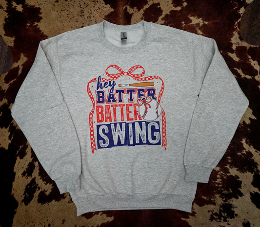 Hey Batter Batter Swing Graphic Sweatshirt