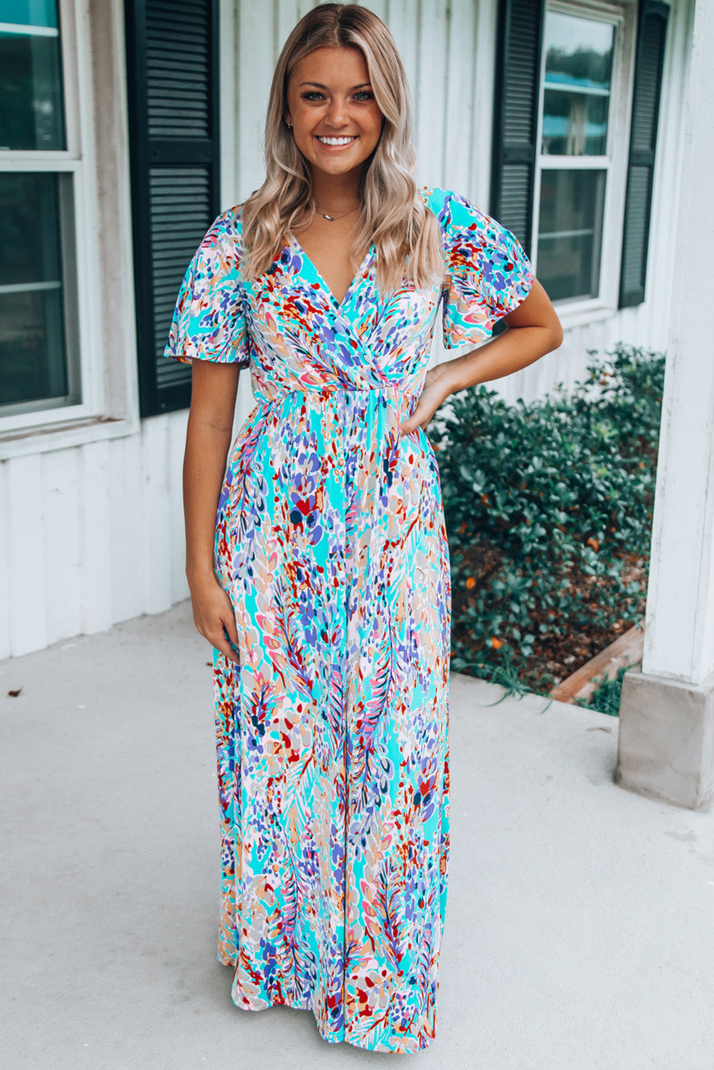 Rose Boho Abstract Print Wrap