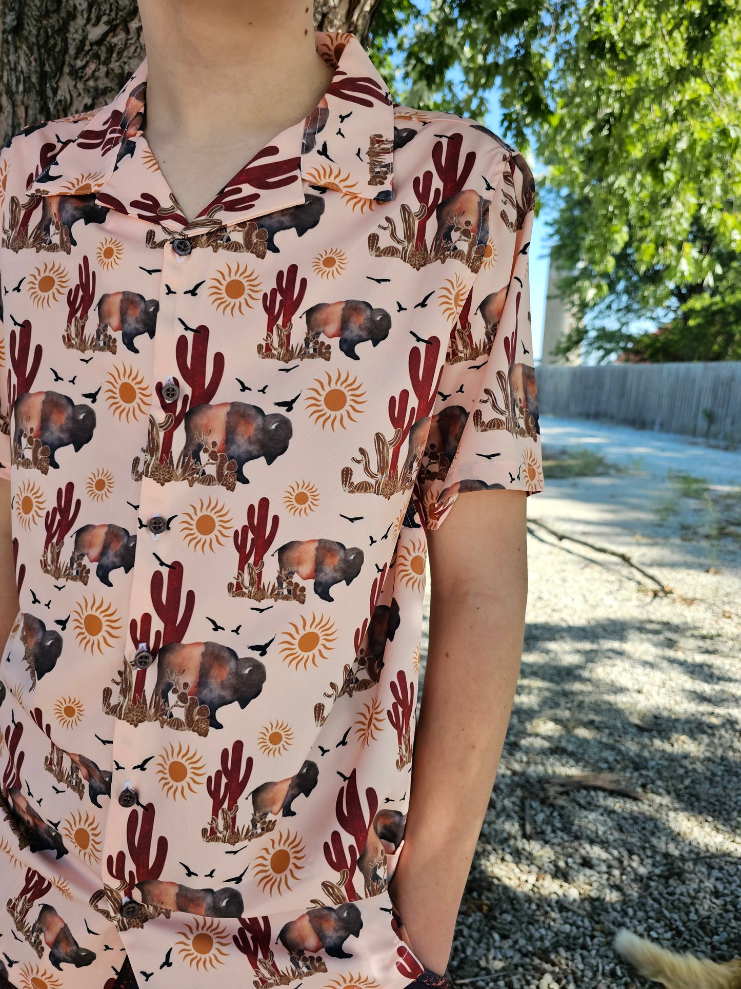 Desert Bison Men's Western Camp Shirt