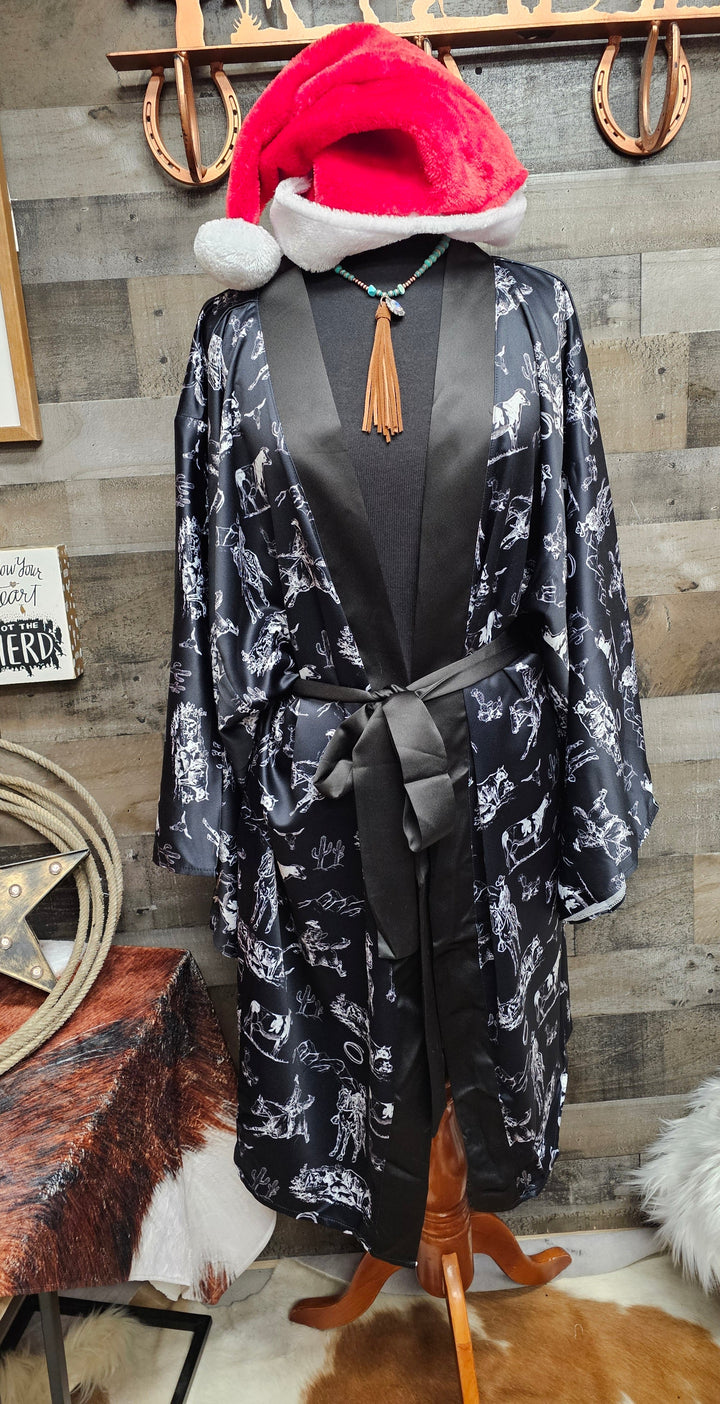 Ranch Life Women's Lounge Kimono Robe