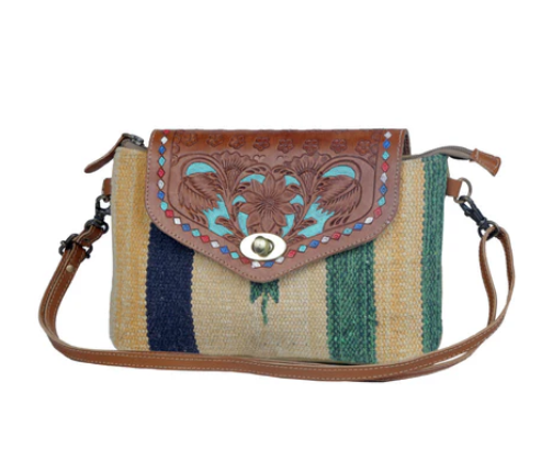 MYRA-Beamy Rays Hand-Tooled Bag