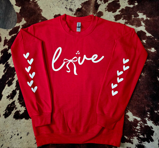 Love with Bows- Graphic Sweatshirt