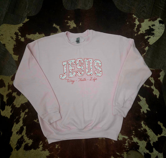 Jesus- Way- Truth- Life- Graphic Sweatshirt