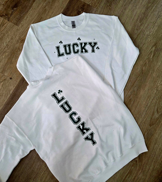 Lucky Graphic Sweatshirt (Front and Back Design)