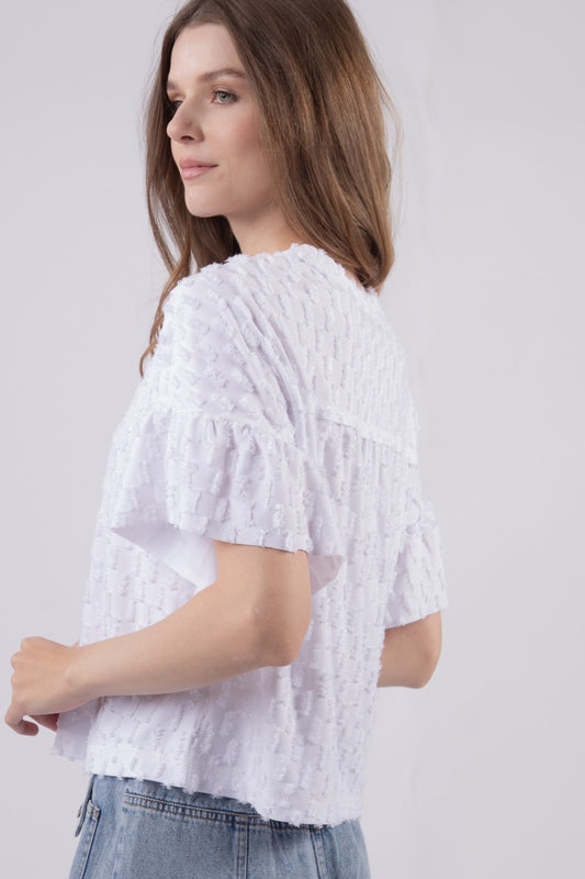 Textured Knit Casual Top