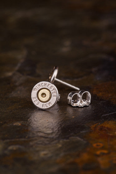223 Bullet Head Stud Earrings