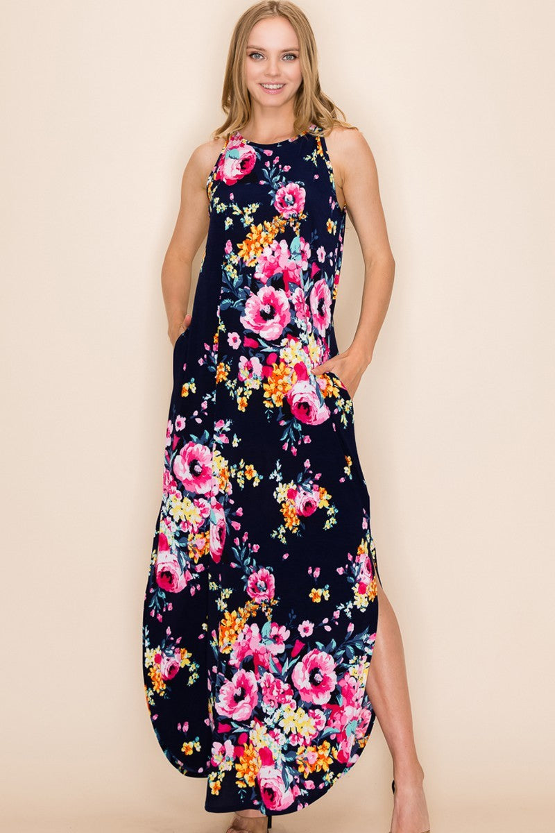 Tank Dress- Floral- Plus Size