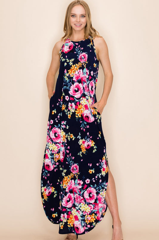 Tank Dress- Floral- Plus Size