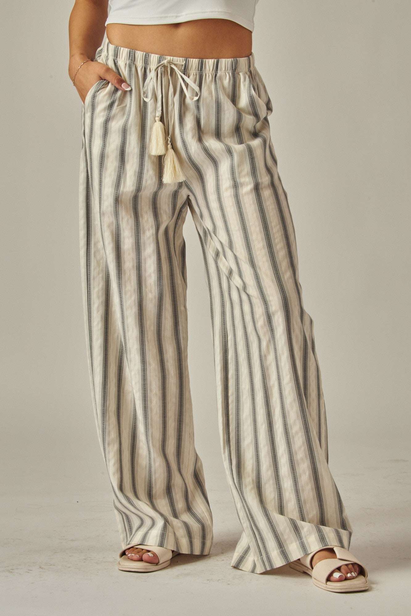 Striped Linen Pants