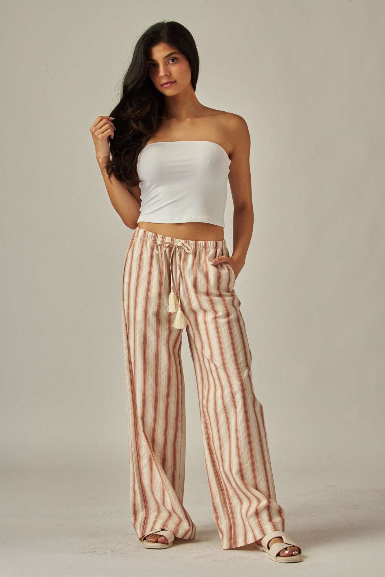 Striped Linen Pants