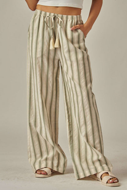 Striped Linen Pants
