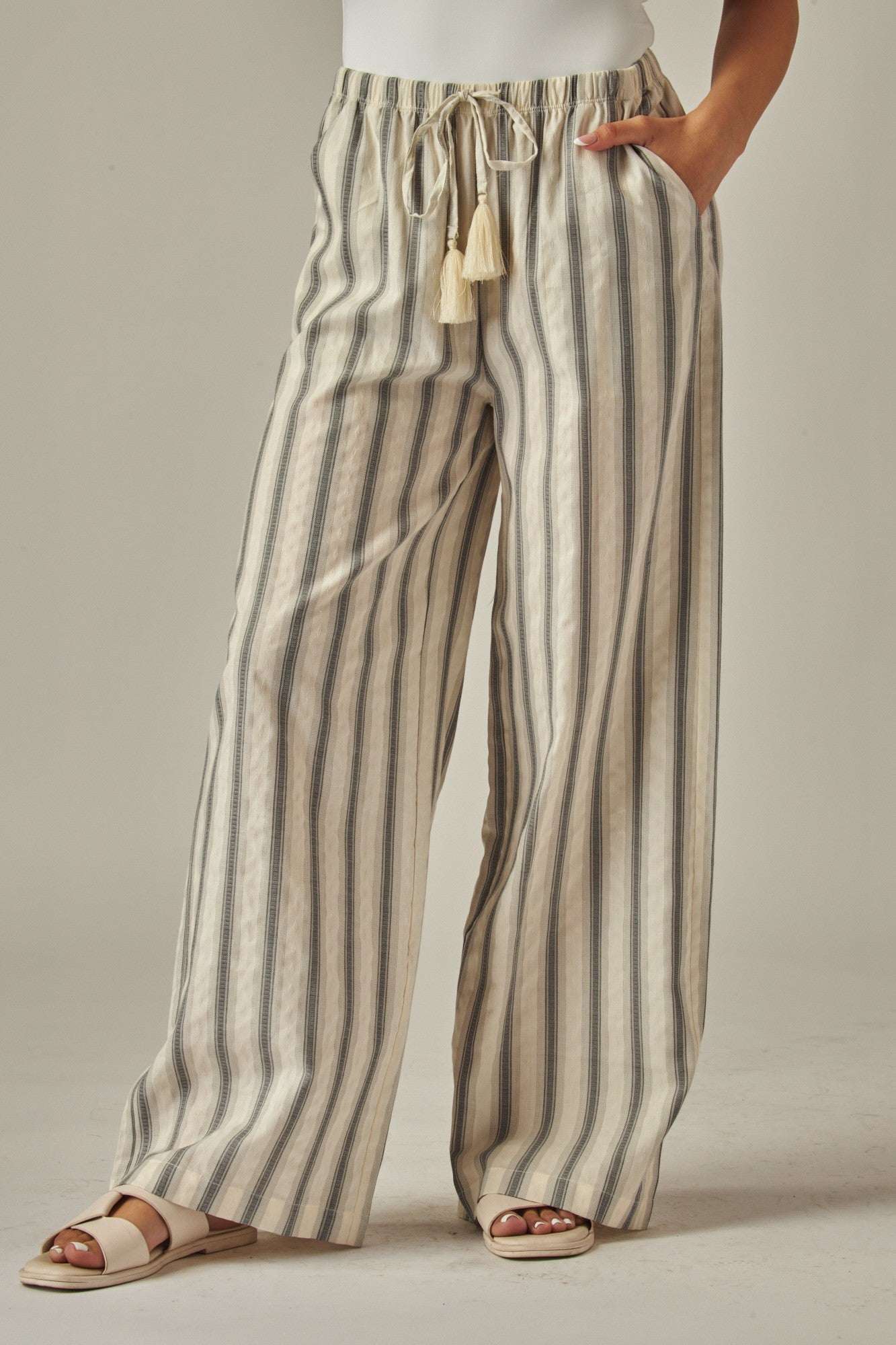 Striped Linen Pants