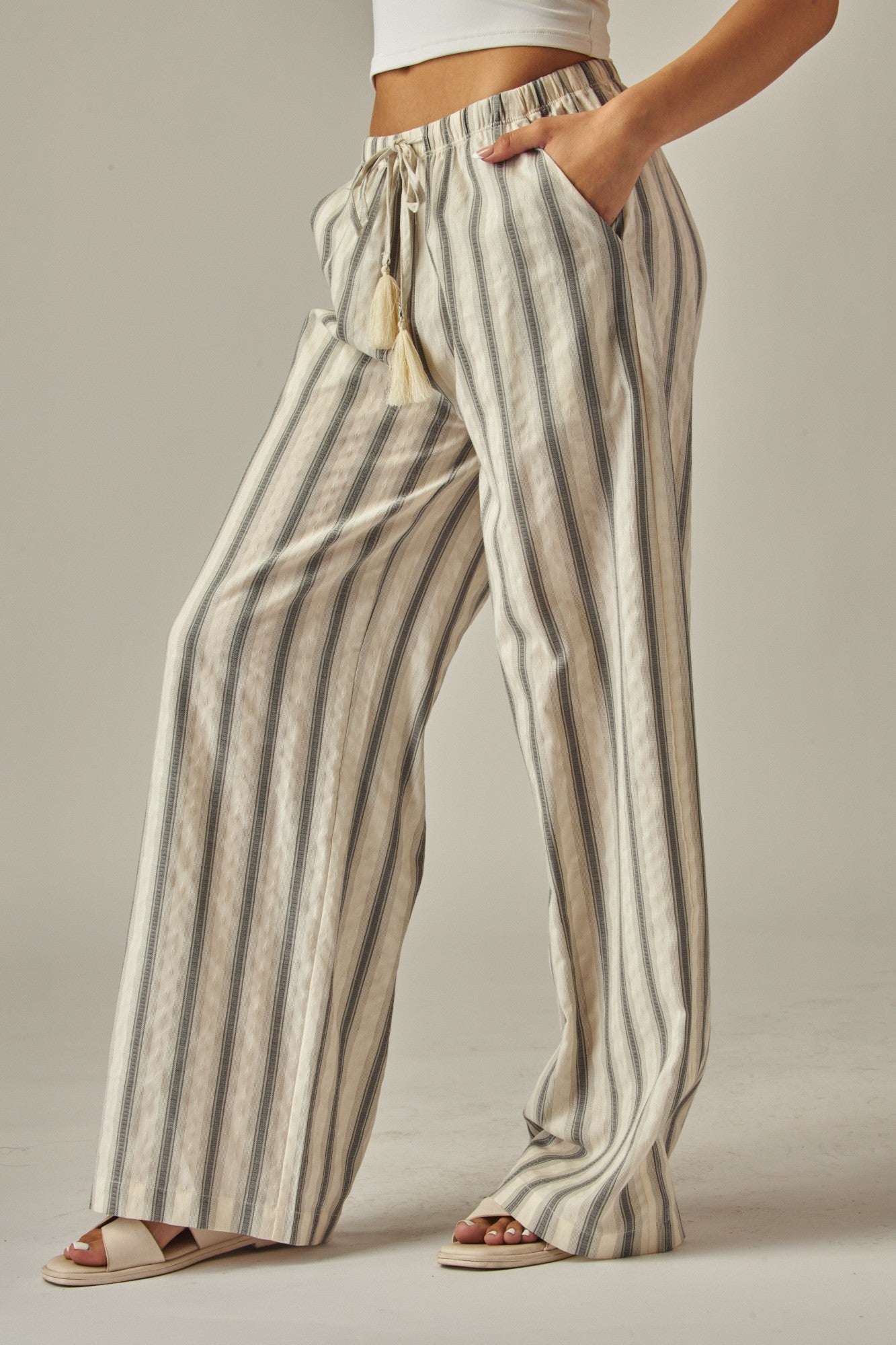 Striped Linen Pants