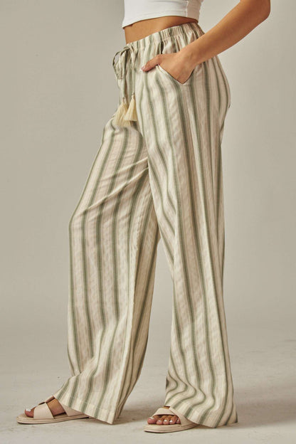 Striped Linen Pants
