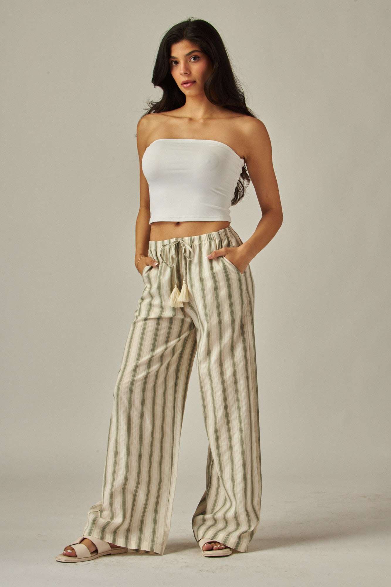 Striped Linen Pants