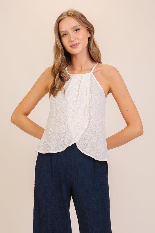 Textured Halter Top