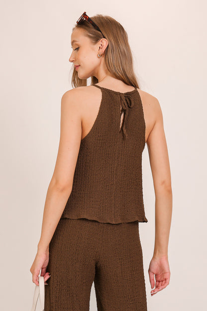 Textured Halter Top