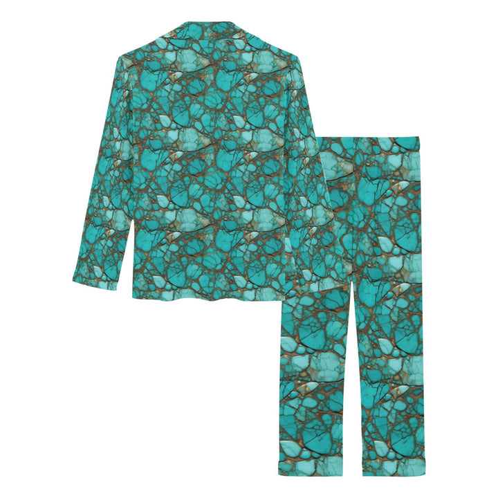 All Turquoise Women's Long Pajama Set